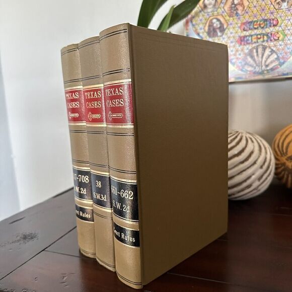 Texas WEST'S TEXAS CASES SOUTH WESTERN REPORTER authentic vintage designer books - Picture 5 of 7